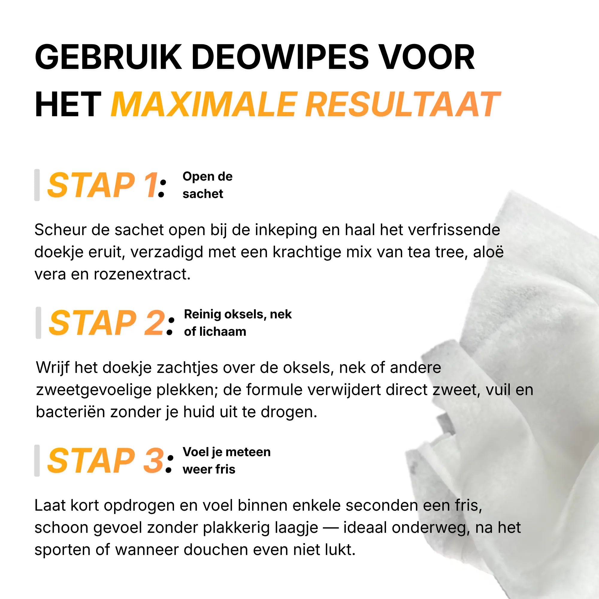 DeoWipes deodorant doekjes met rozengeur